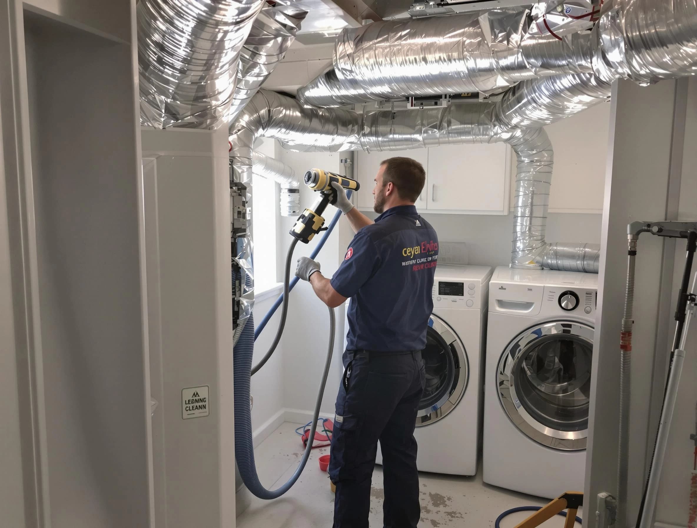 Lake of the Woods Dryer Vent Cleaning specialist using advanced equipment for thorough duct cleaning in Lake of the Woods