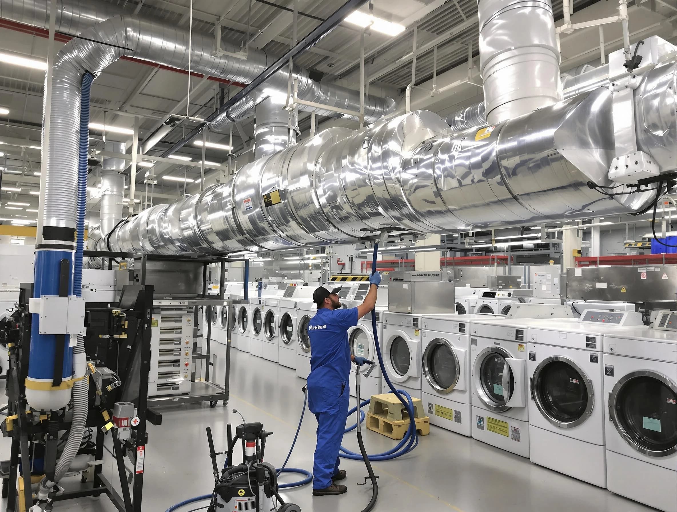 Lake of the Woods Dryer Vent Cleaning team performing heavy-duty industrial dryer vent cleaning in Lake of the Woods